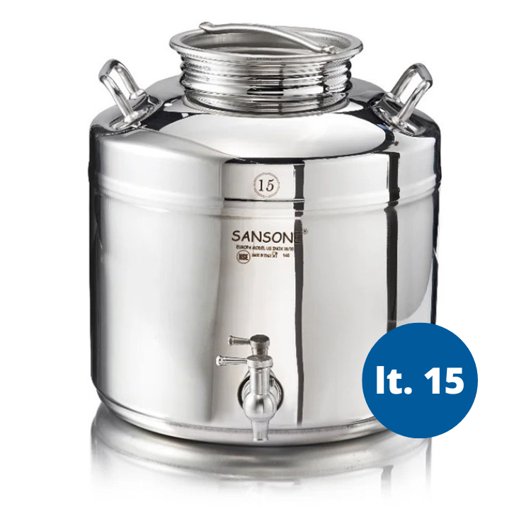 contenitore 15 litri acciaio inox modello europa
