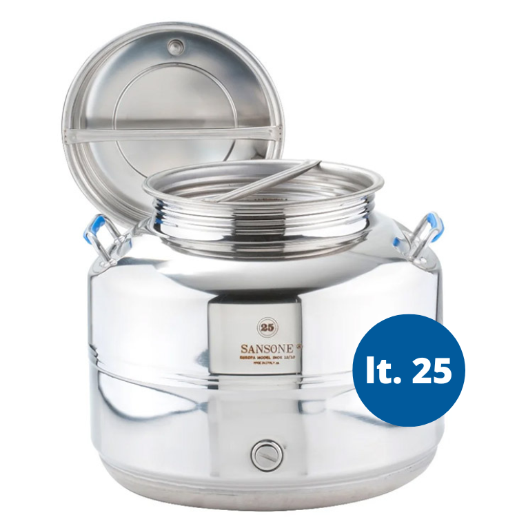 contenitore 25 lt acciaio inox modello europa